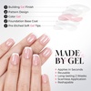 UNA GELLA Short Square Press On Nails, 32 Pcs 16 Sizes Soft Gel Fake Nails, Sheer Jelly Light Pink Glossy False Nails for Women, Reusable Stick On Nails Kit with Glue and Adhesive Tabs(Quiet Luxury French)