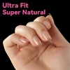 UNA GELLA Short Square Press On Nails, 32 Pcs 16 Sizes Soft Gel Fake Nails, Sheer Jelly Light Pink Glossy False Nails for Women, Reusable Stick On Nails Kit with Glue and Adhesive Tabs(Z-Oval)
