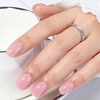UNA GELLA Short Square Press On Nails, 32 Pcs 16 Sizes Soft Gel Fake Nails, Sheer Jelly Light Pink Glossy False Nails for Women, Reusable Stick On Nails Kit with Glue and Adhesive Tabs(Jelly Blush)