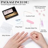 UNA GELLA Short Square Press On Nails, 32 Pcs 16 Sizes Soft Gel Fake Nails, Sheer Jelly Light Pink Glossy False Nails for Women, Reusable Stick On Nails Kit with Glue and Adhesive Tabs(Parisian Chic)