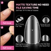 UNA GELLA Short Squoval Press On Nails – 32Pcs 16 Sizes Soft Gel Round Fake Nails with Silver Cat Eye Effect, Light Pink Reusable Artificial Stick On Nails Kit with Glue and Adhesive Tabs(Z-Short Almond)
