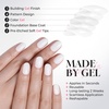 UNA GELLA Short Squoval Press On Nails – 32Pcs 16 Sizes Soft Gel Round Fake Nails with Silver Cat Eye Effect, Light Pink Reusable Artificial Stick On Nails Kit with Glue and Adhesive Tabs(Cloud Muse)