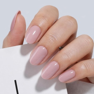 UNA GELLA Short Squoval Press On Nails – 32Pcs 16 Sizes Soft Gel Round Fake Nails with Silver Cat Eye Effect, Light Pink Reusable Artificial Stick On Nails Kit with Glue and Adhesive Tabs(Blush Nude Pink)