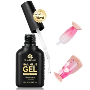 UNA GELLA 10ml Strong Nail Glue Gel for Press On Nails Air Dry Brush On
