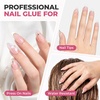 UNA GELLA 5 Pack 5g Solid Nail Glue, Air-Dry Strong Nail Glue for Press Ons