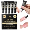 UNA GELLA 5 Pack 5g Solid Nail Glue, Air-Dry Strong Nail Glue for Press Ons